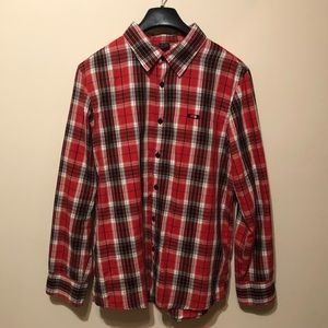 Oakley Men’s Long Sleeve Button Up Red/Black